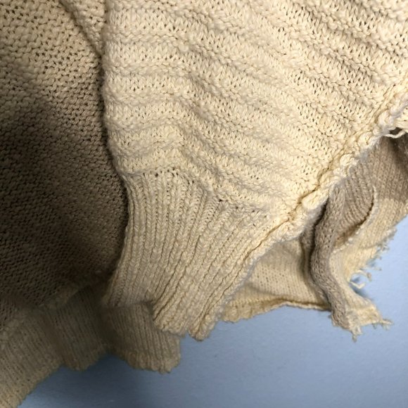 NWOT Free People Road Trip Stripe Henley Pebble Combo Medium Sweater Knit Beachy - Picture 6 of 11